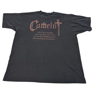 Vintage Camelot Robert Goulet Graphic T-Shirt Black XL Single Stitch 90s USA‎
